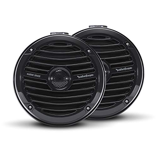 Best Seller 2) Rockford Fosgate RM1652W-MB 6.5" Mini Marine Wakeboard Speakers+JVC Receiever