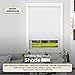 Cordless Tear Down Room Darkening Shade - 37 Inch Width, 72 Inch Length - White - Cord-Free Customizable Light Filtering Horizontal Mini Vinyl Windows Blinds for Interior by Achim Home Decor