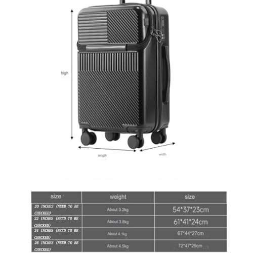 Alloy Frame Suitcase, Smooth Universal Wheel Dry and Wet Separation Suitcase for Travel and Business Trips,Red-20 inches4