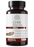 Better Place Supplements Chia Seed Oil, 500mg - 60 Capsules | Non-GMO Formula with Omega 3,6,&9 (1)