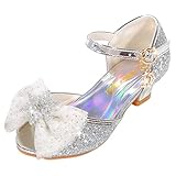 Matériel : Synthétique Monissy Princesse Sandales à Talon Haut Bout Ouvert Tulle Noeud Neige Enfant Fille Chaussures Paillettes Brillant Boucle Chaussures avec Princesse Robe Déguisement Soirée Noël