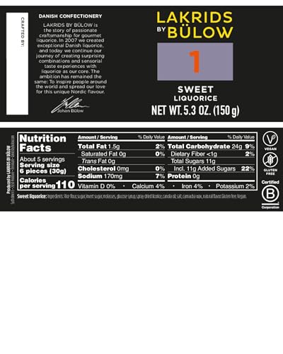 Lakrids By Bülow 1 - Sweet Licorice - 5.29 Oz - Vegan Gourmet Licorice From Scandinavia thumb #8
