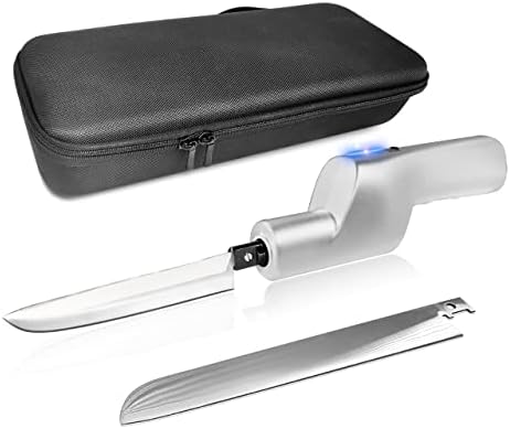 JNSTU Professional Cordless Electric Knife, Turkey Knife, Portable Rechargeable Lithium Electric Knife with Safety Lock, Used for Carving Meat, Turkey, Steak, Fish, Poultry, Vegetables, Handmade