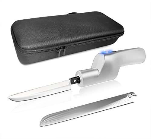 Jnstu Professional Cordless Electric Knife, Turkey Knife, Portable Rechargeable Lithium Electric Knife With Safety Lock, Used For Carving Meat, Turkey, Steak, Fish, Poultry, Vegetables, Handmade #TOP2