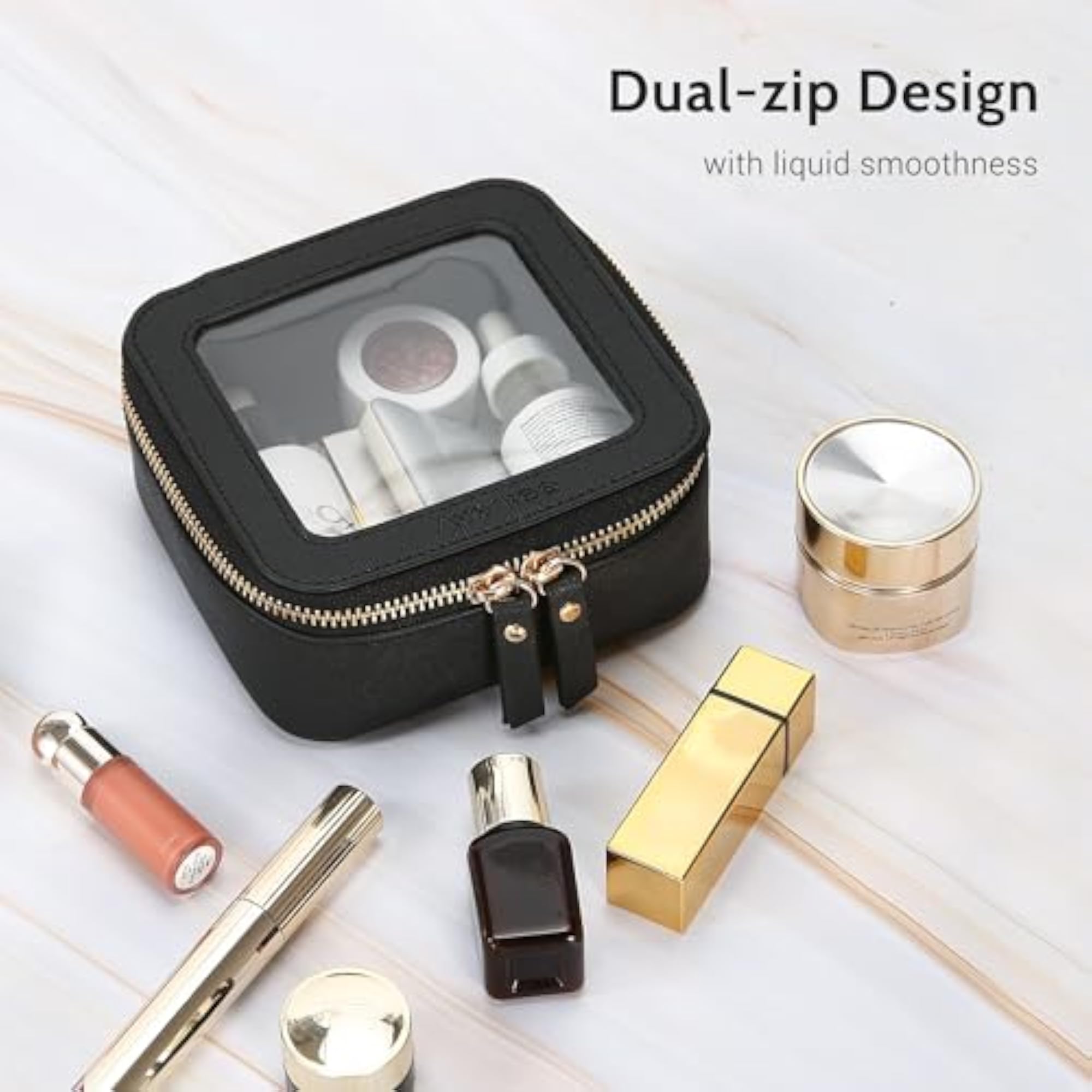 Mini Clear Makeup Bag, Small Cosmetic Pouch