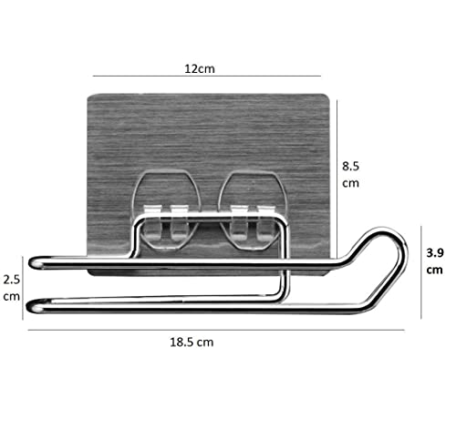K.K. VillA Stainless Steel No Drill Self Adhesive Toilet Paper Holder/Tissue Paper Roll Holder/Bathroom Rack for Kitchen/Towel Holder (Image - 6)