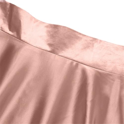 Women’S Elegant Satin A-Line Long Skirt High Waist Solid Color Maxi Skirt for Office and Party Wear4