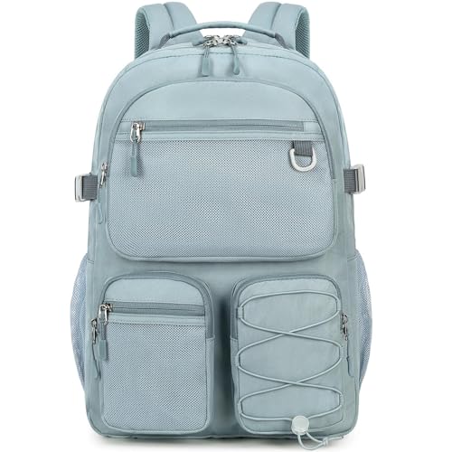 Lohol Water Resistant Backpack with Mulitiple Pockets for School Travel Outdoor College, 15.6 inch Laptop Daypack for Men and Women (Blue)