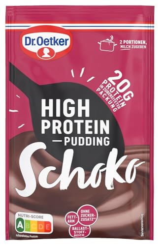 Dr. Oetker High Protein-Pudding-Pulver Schoko 10er Set: Leckeres Dessert oder Protein Snack für den Genuss zwischendurch (10 x 58g)