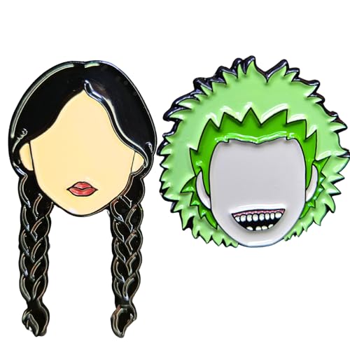 Image of Beetle Juice Sparkle Glitter Cute Lapel Pin Backpacks Set of 2