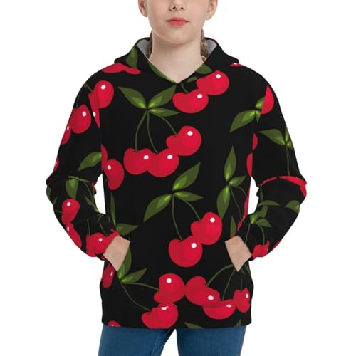 Cherry Kid Hoodies Boys Sweatshirts Girls Pullover with Pocket