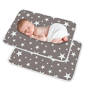 SACONELL Baby Wickelunterlage Tragbar 2 Stück Grau