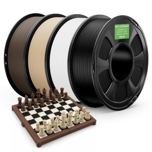 DEEPLEE PLA Plus 1.75mm Filament Black/White/Beige/Brown 4kg Bundle