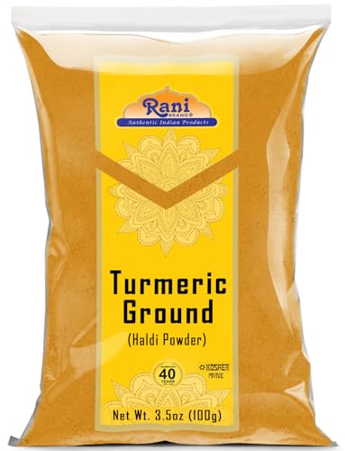 Rani Turmeric (Haldi) Root Powder Spice, (High Curcumin Content) 3.5oz (100g) ~ All Natural | 100% Pure, Salt Free | Vegan | Gluten Friendly | NON-GMO | Kosher | Indian Origin