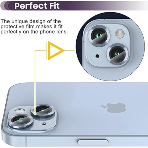 Image of Camera Lens Protector Compatible for Iphone 15 /15 Plus Blue Pack of 1