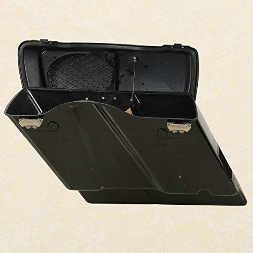 Alforjas rígidas estiradas de 5 pulgadas TCT-MOTORPARTS con tapas para parlantes de 6x9 pulgadas, compatibles con Harley Touring (1993-2013) y Softail (1984-2017) miniatura 4