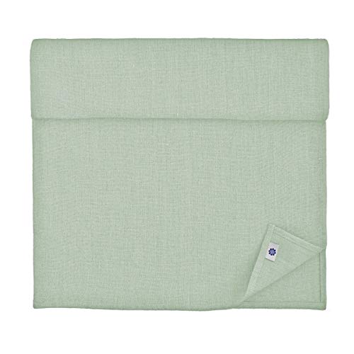 Linen & Cotton Camino de Mesa Varios Calores Decoración de Mesa Hygge - 100% Lino, Azul Claro (40 x 90 cm) Pequeño Corto Rectangular Lavable para Mesa de Centro Hogar Cocina Cena Restaurante Navidad