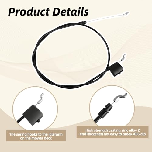 Image of 532183567 Control Cable for for Poulan Husqvarna 5521chv 5521rs Craftsman Lawn Mower 182755 532182755 60-109 Cable Parts 83567 Engine Zone Control Cable Z Bend on Each End