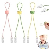 3 Stück Serviettenkette, Silikon-Lätzchenkette Mit Klammern, Serviettenhalter Silikon, Clip für Erwachsene Senioren und Kinder