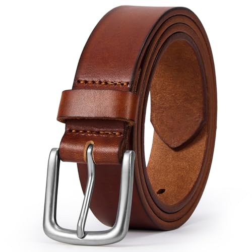 Ceinture en cuir véritable VATAN avec boîte cadeau prête à offrir