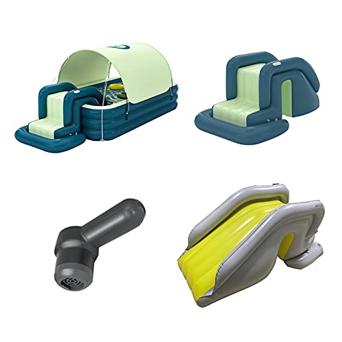 SANGKA Opblaasbaar Zwembad Kinderglijbanen Verdikte Schaduw Zwembad met Volledige Dekking Zonnescherm voor Kinderen… - Image 6