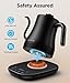 Gooseneck Electric Kettle with Temperature Control, 27oz/0.8L Fast Heat Electric Kettle for Pour Over Coffee/Tea, Auto Shut Off & Boil-Dry Protection, 4hrs Keep Warm, Stainless Steel Inner,Matte Black