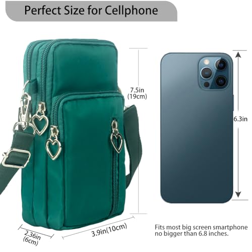 Image of JANKS Small Crossbody Bag for Women - Mini Phone Purses with Crossbody Strap and Wallet - Nylon Arm Bag
