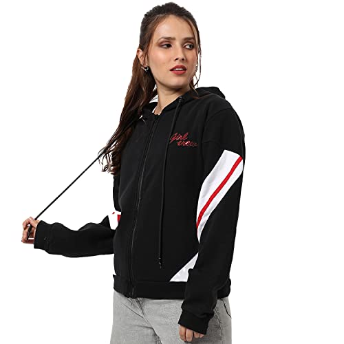 Image of PINACOLADA Women Cotton Zipper Sweatshirt Relaxed Fit for Casual Wear | Full Sleeves | Stylish Sweatshirt Crafted with Comfort Fit and High Performance for Everyday Wear