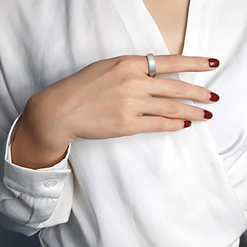 VNOX (Free Engraving) Stainless Steel Personalized Plain Band Ring for Men and Women,6MM/8MM4