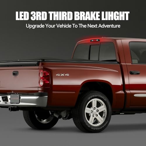Image of Third 3rd Brake Light LED for 1997-2007 Dodge Dakota, High Mount Rear Brake Lights Assembly for 97-07 Dakota, Waterproof Center Cab Cargo Lamp Stop Light
