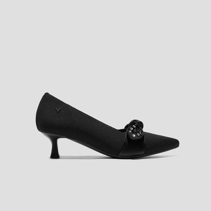 VIVAIA Sasha Women's Pointed-Toe Bow Kitten Heels Elegant Arch Support Anti-Slip Outsole
