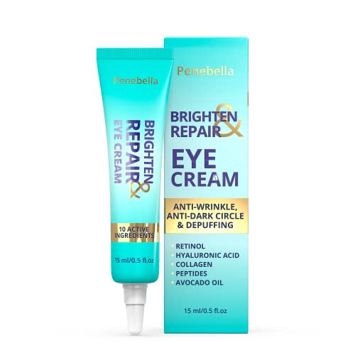 PENEBELLA Eye Cream, Natural and Organic Anti Aging Under Eye Cream to Reduce Puffiness, Wrinkles, and Under Eye Bags, Dark Circle Under Eye Treatment