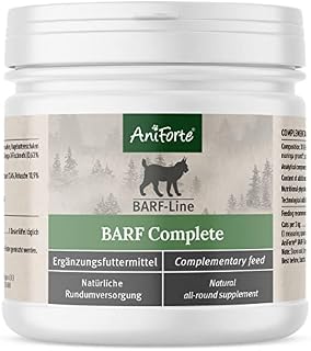 AniForte Barf Complete Cat 100g  All-Round Nutrient Supply, Barf Raw Feeding Complete Powder with Omega 3, Beer Yeast, Taurine Powder, Natural Plants, Fruits, Vitamins & Minerals
