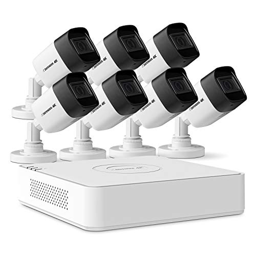 Defender 4k Ultra HD Security Cameras Night Vision Mobile Viewing Motion Detection Cameras for Security Outdoor Security Cameras for Home (8 Channel 2TB 7 Cameras)