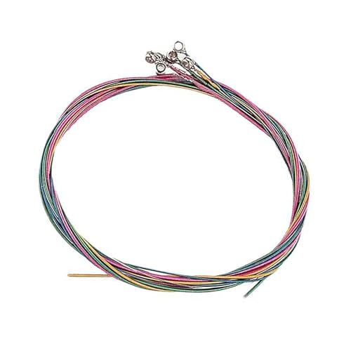 6Pcs Colorful Folk Acoustic Guitar Strings Set Coppers Guitar Strings Set Multiple Colored Acoustic Guitar Strings Set