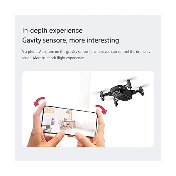Drohne, Antennen-Drohne, HD 4K Pixel Mini Quadcopter Ultraleicht und Tragbare Drohne Feste Höhe Fernbedienung Flugzeug… – Bild 5
