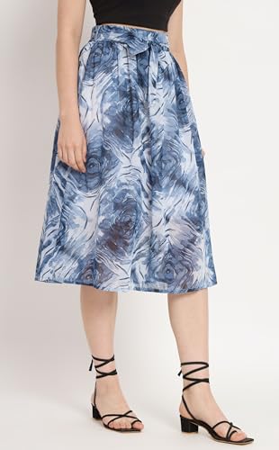 Image of NUEVOSDAMAS Women Floral Printed Midi Skirt
