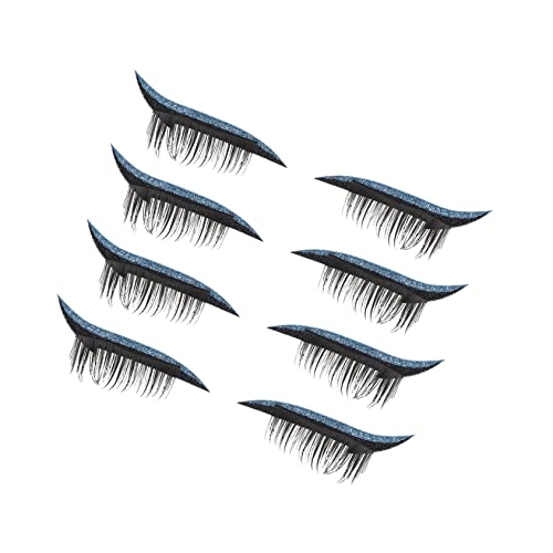 Healeved 4組可再利用可能なグリッターまげシール 柔らかく快適で時短対応 女性 女子向けのステージ 日常用アイメイクアクセサリー