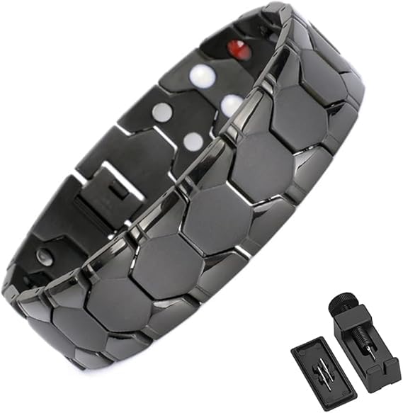 Bio Power Health Bracelet Magnetic Therapy Double Ton Double Line Titanium Energy Health Metal Bracelet For Men & women
