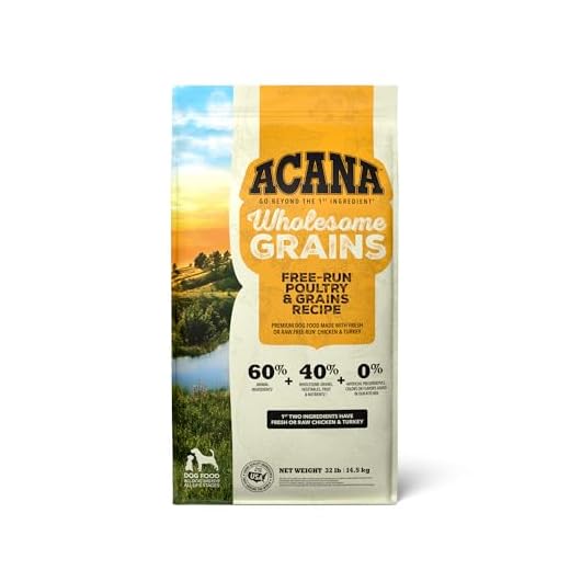 ACANA Wholesome Grains Dry Dog Food Free-Run Poultry & Grains Recipe 32lb Bag