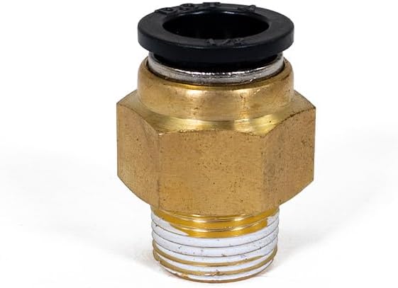 3/8 Male BSPT to 1/2 PTC Brass Air Line Push to Connect Pneumatic Fitting