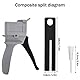 50ml AB Epoxid Klebepistole, Dosierpistole für AB-Epoxid, 50ML AB Epoxid Klebepistole Griff Klebstoff 1: 1 & 2: 1 Presse Pistole Kartuschenpistole Klebepistole, Spender für Epoxid-Kartusche