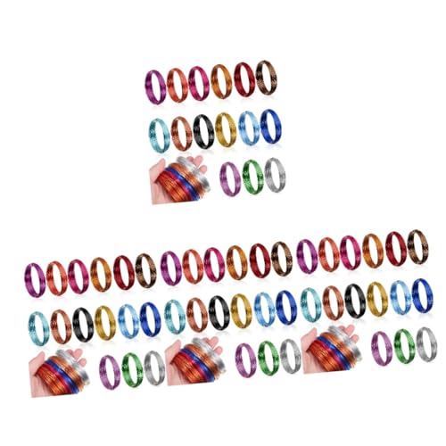 Alambre de aluminio anodizado moldeable para joyería y manualidades, kit de 60 rollos