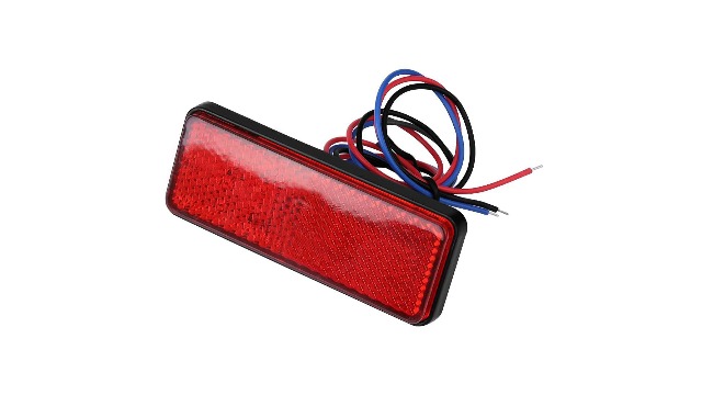 Akozon Feu Stop Moto 24 LED Universel – Rectangle Rouge 12V Pour Scooter, VTT, Vélo, Trike