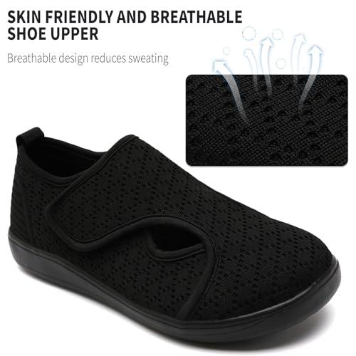 Womens Wide Diabetic Shoes Lightweight Adjustable Walking Barefoot Breathable Sneakers for Wide Width Arthritis Edema Orthopedic Shoe Zapatos para Mujer4