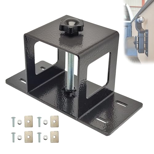 Hitch Holder for Truck Bed Heavy-Duty Steel Wall Mount Trailer Hitch Storage Bracket for 2 Receiver Secure Bolt-Through Design Black Powder Coated