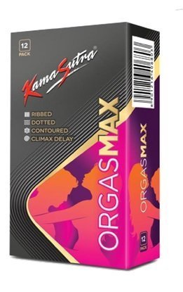 Arman international KAMA SUTRA Luxury Series Condoms for Men, Orgasmax (4in1) Condoms, Ribbed, Dotted, Contoured, and Climax Delay, 12 Pieces (pack of - 5)