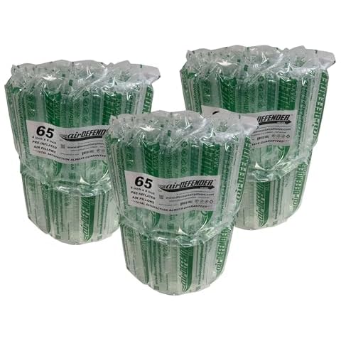 195 count 4x8 airDEFENDER MAXX air pillows 24 gallon 3.2 cubic feet void fill cushioning shipping packing package Cover