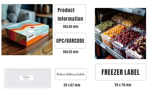 M110 Labels Compatible Labels for CLABEL 221B Labels Roll for Phomemo Print Master M110 M220 M221 Printer Paper Thermal Labels Maker Tape Refill 40mmx 30mm White 40x30 mm, 3Rolls image 5