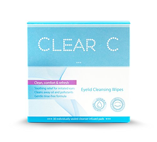 Clear C Premium No Rinse Non Irritating Eyelid Wipes 30 count - Pre-moistened